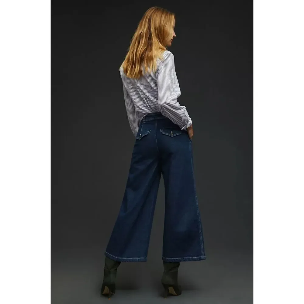 Anthropologie Closed Organic Cotton Leira High-Rise Wide-Leg Jeans